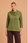 BLUSA HERITAGE GOLA VIRADA verde